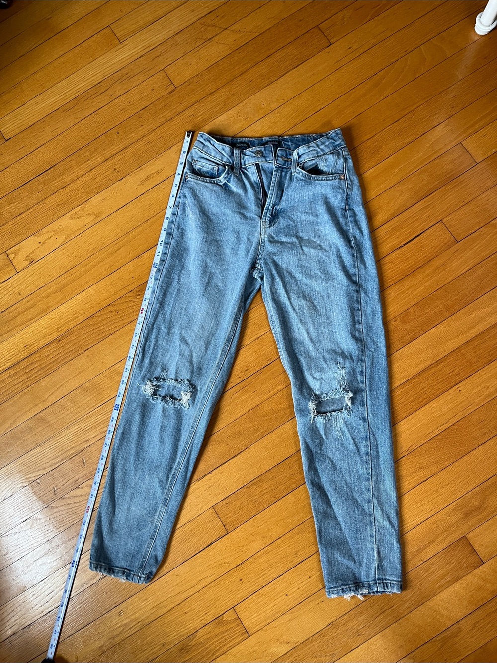 wild fable Light Blue Distressed Boyfriend Jeans